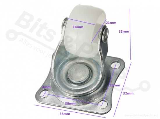 Caster wheel / zwenkwieltje voor robot smart cars/autootjes nylon